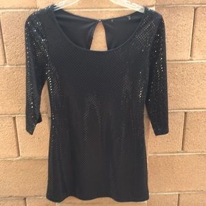 Express brand mini dress with shiny dots